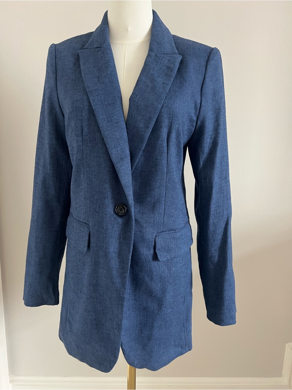 Banana Republic Deep Blue Single-Button Tailored Blazer NWT
